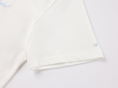 EMBROIDERED SIGNATURE T - ICE BLUE