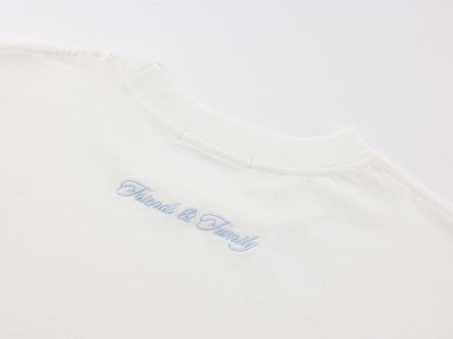 EMBROIDERED SIGNATURE T - ICE BLUE