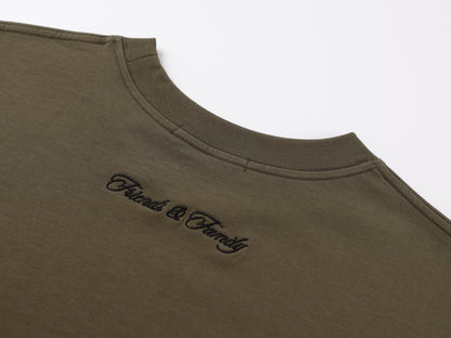 EMBROIDERED SIGNATURE T - SAGE