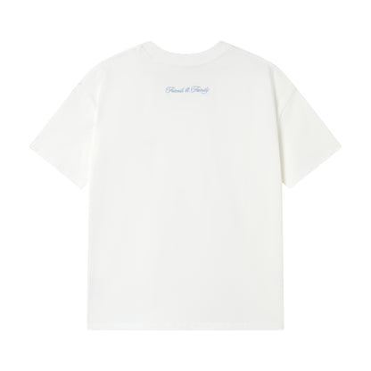 EMBROIDERED SIGNATURE T - ICE BLUE