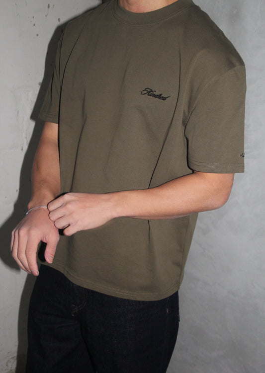 EMBROIDERED SIGNATURE T - SAGE