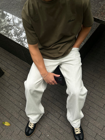 EMBROIDERED SIGNATURE T - SAGE